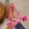 Fashion Women High Heels Sandals Fashion Narrow Band Square Toe Women Sandals New Designer High Heels Ankle Buckle Strap Ladies Shoes
