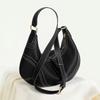 Shoulder Bag, Women's Large Capacity Armpit Bag, Leather Casual Dumpling Bag, Handbag, Fashionable Casual Croissant