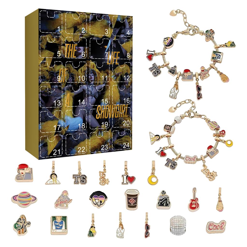 3D  Countdown Calendar Gift, DIY Bracelet Making Kitforkids And Adults, 24-Day Christmas Countdown Calendar Jewelry Gift