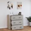 Vidaxl Cabinet, Concrete Grey, 80X33X70 Cm, Wood-Based Material