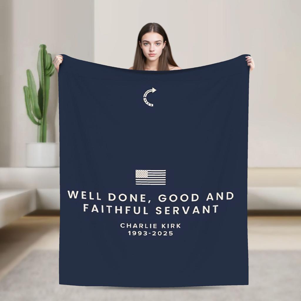 Charlie Kirk Angelic Advocate Soft Blanket  Travel Office Plush Throw Blanket Fashion Couch Bed Flannel Bedspread Sofa Bed Cover