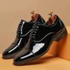 New Men's White Black Pointed Lace Up Business Flats Derby Shoes Male Luxury Designer Homecoming Wedding Dress Footwear