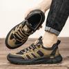 Fashion Genuine Leather Sports Sneakers Man Outdoor Camping Hiking Shoes Men Travel Casual Shoes Lace-up Walking Climbing Men's Footwear