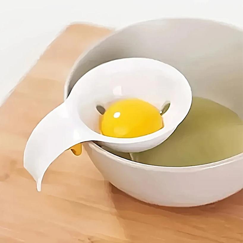 1pc,Egg Yolk Separator Divider Rack,White Plastic Egg White Strainer,Household Egg Tools,Cooking & Baking Tools Kitchen Gadgets
