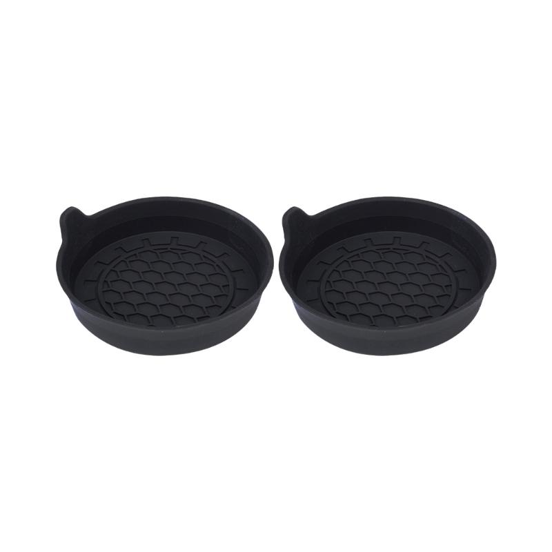 Thick Silicone Car Coasters Not Slip Cup Holders Liners Enhanced Grip Deep Basin Prevent Spills for Vehicles Home Use