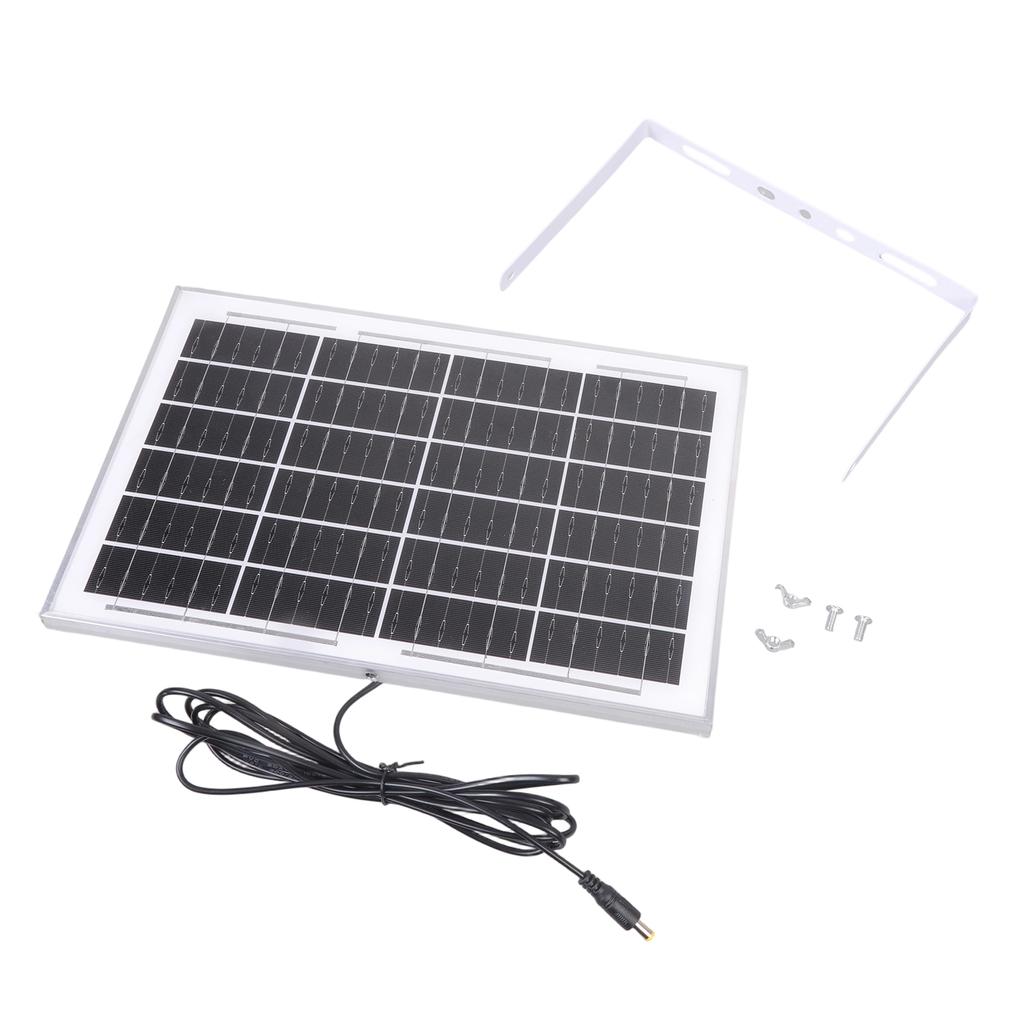 1Set Waterproof Solar Power Supply 12W Monocrystalline Including 5.5x2.1mm Output for Outdoor Applications Like Camping