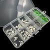 140 Pcs Dentist Tools Set With Silicone Dental Wedge Contoured Metal Matrices Band Resin Clamping Ring For Dental Work