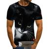 New Men's Short Sleeved T-shirt Cat Series 3D Printed Short Sleeved T-shirt