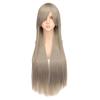 Whimsical W Long Straight Cosplay Wig Women Costume Party Black Red Ombre White Heat Resistant Synthetic Hair Wigs