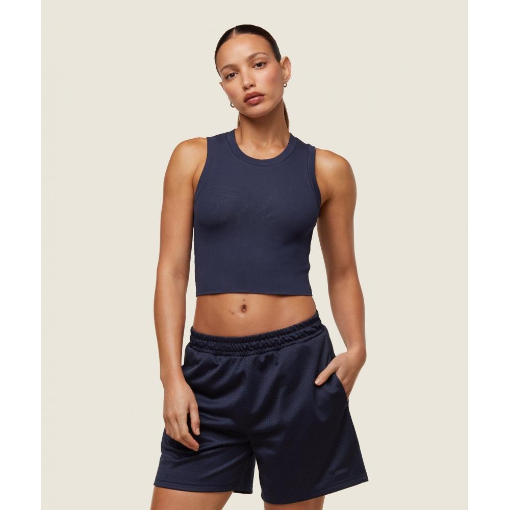 

GYMSHARK everywear Ribbed Body Tank Heavy Blue B1C3G UCTN XL