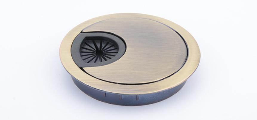 Zinc Alloy Round Table Wire Hole Covers Outlet Port Computer PC Desk Cable Grommet Line Holder 50mm/53mm/60mm/80mm