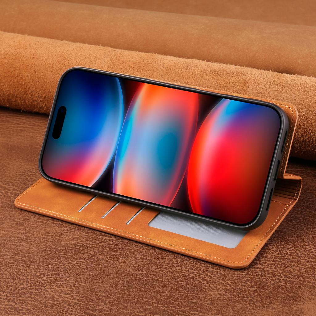 Custodia a libro magnetica in pelle per iPhone 17 Air 16 15 14 Pro Max 16E 13 12 11 Pro XS Max X XR 8 7 Plus Portafoglio Slot per Carte Copri Telefono