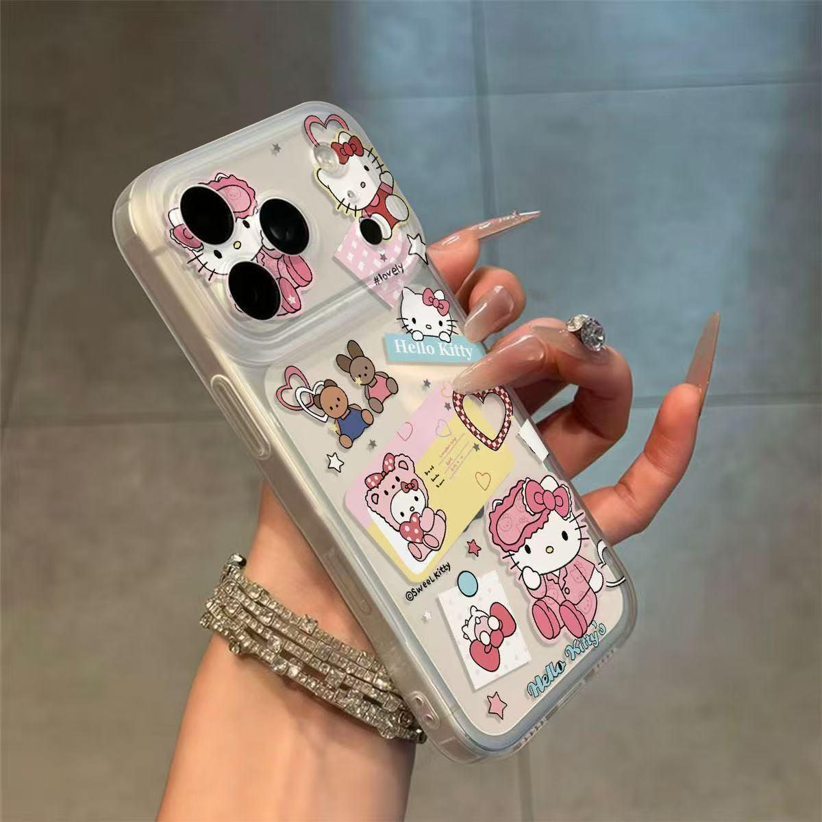 Girly Heart Cat iPhone 17 ProMax/16 Plus Case with Camera Button iPhone 16 Integrated Camera Button