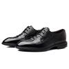 Strictly selected men's casual leather shoes crocodile pattern fashion platform leather wedding shoes British style business dress Wenzhou men's shoes