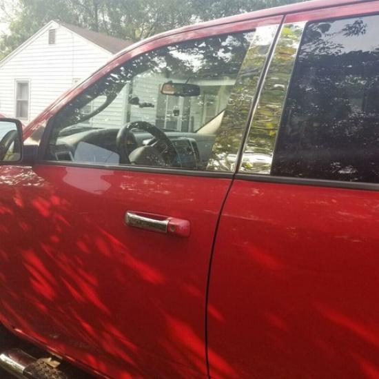Chrome Car Door Window Pillar Post Covers Stickers Fits Dodge Ram 1500 2009-2018
