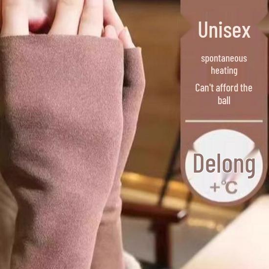 

3 пары: Женские зимние бархатные перчатки без пальцев, самонагревающиеся, флисовые утеплители