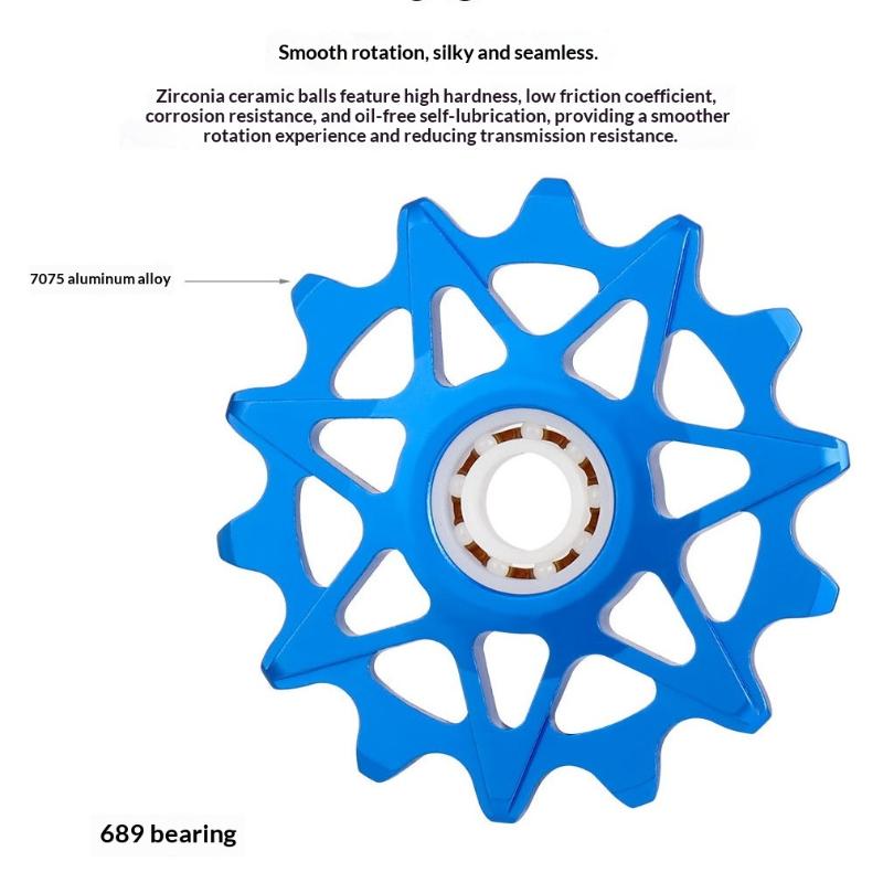 Experience Smooth Riding with 10 12 14 16T Aluminum Bicycle Derailleur Jockey Wheels Ceramic Bearings
