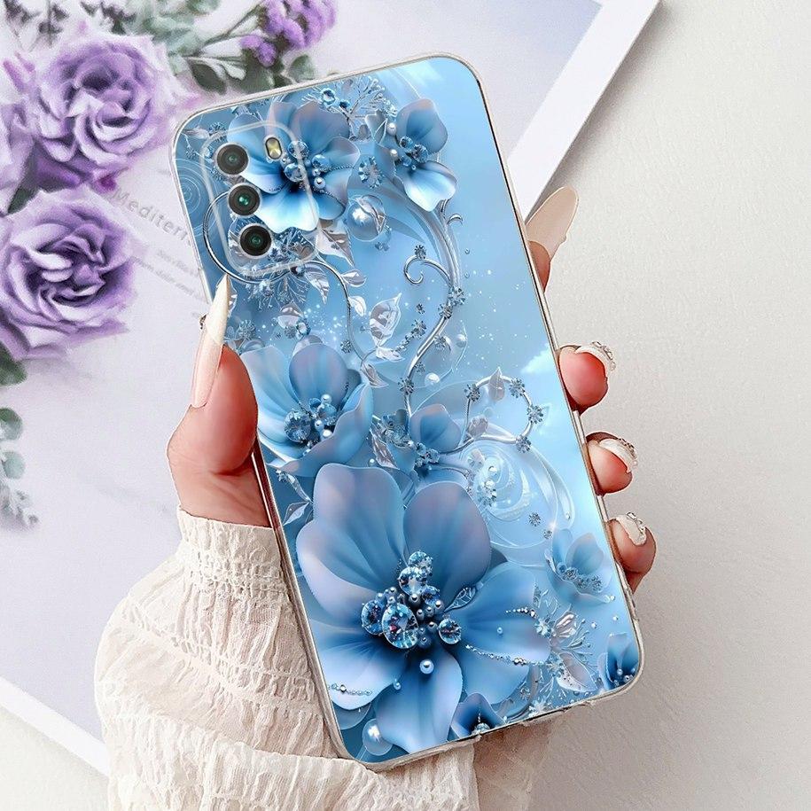 For Xiaomi Poco M3 Case Poco M3 Pro 5G Cover Fashion Flower Bowknot Capa Soft Slim Silicone Bumper For Xiaomi PocoM3 M3Pro Shell