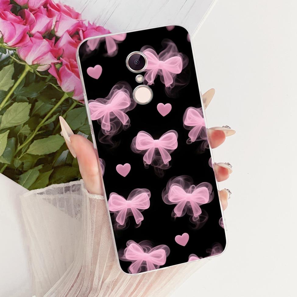 For Redmi 5 Case Cover Transparent Cute Cat Fashion Butterfly Funny Painted Casing MDG1 MDI1