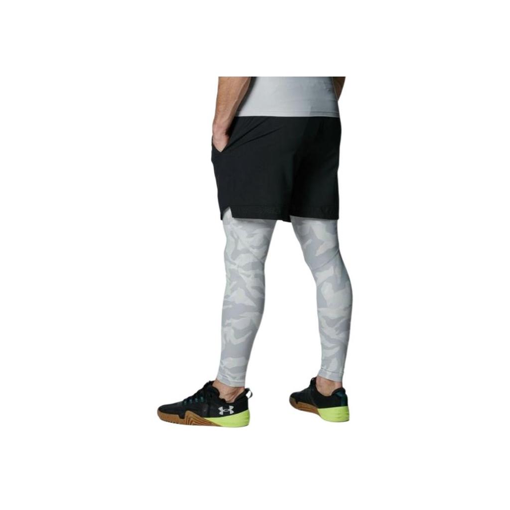Under Armour Animal Print Logo Elastic Slim Fit Leggings Men bottoms Light-Gray 1384788-011