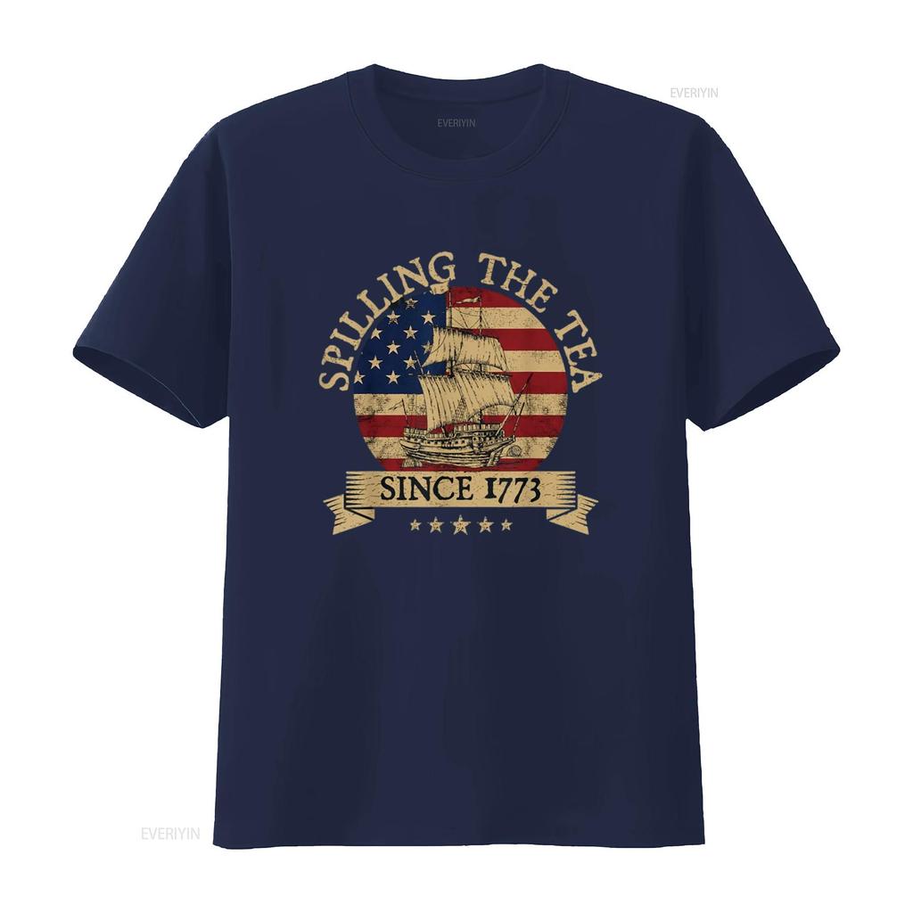 Spilling The Tea Since 1773 Vintage Us History Teacher T Shirt Black 2X Large Vintage Washed Designer Clothes Slightly Stylish