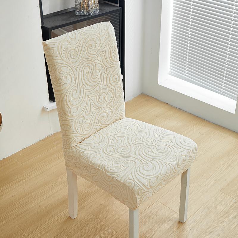 

1/2/4/6 шт. Жаккардовый чехол на стул для столовой, скандинавский эластичный чехол на стул, кухонный чехол на сиденье для свадебного банкета, ресторана 1PC