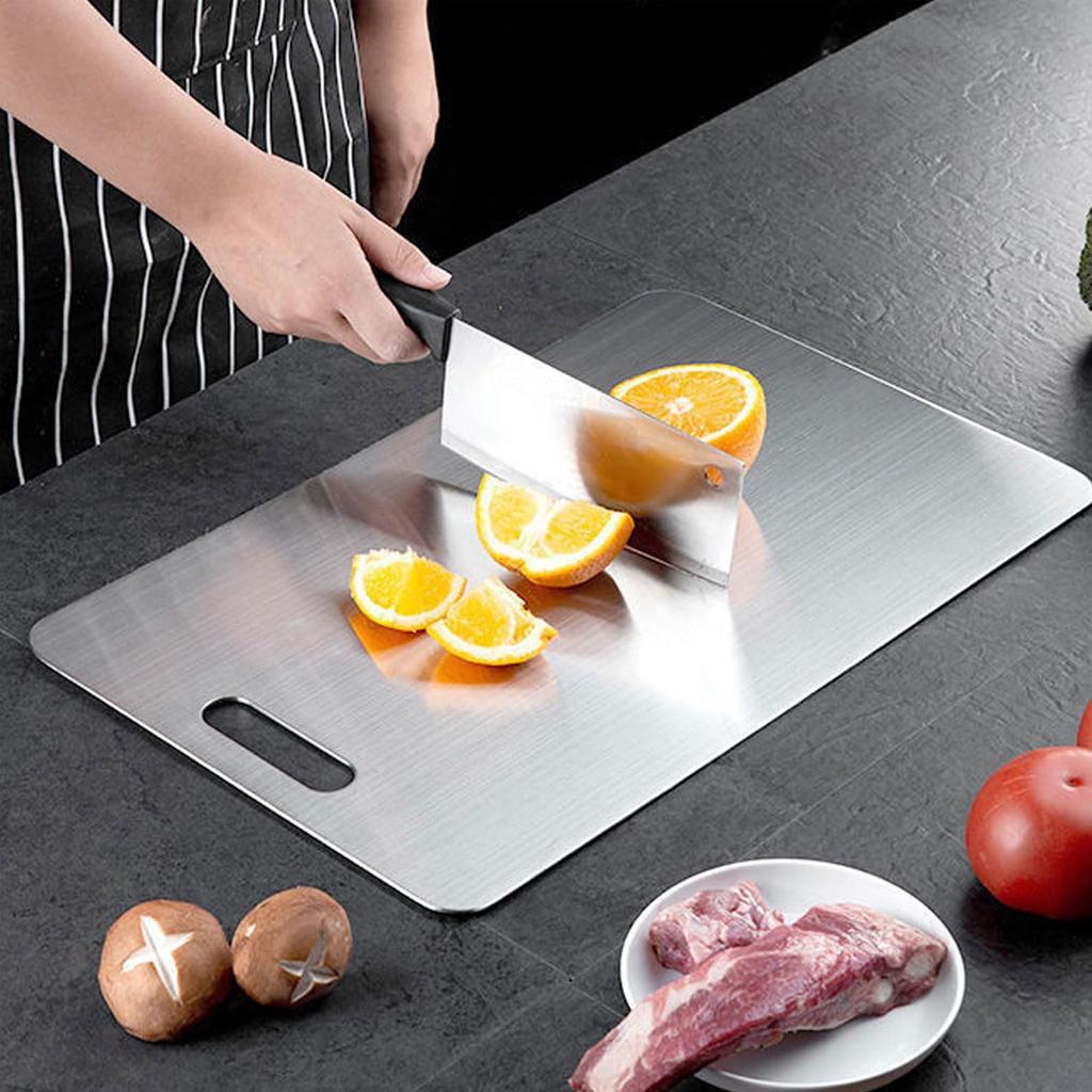 Stainless Steel Cutting Board Double-Sided Cutting Board Thickened Mildew-Proof Material Can Be Hung for Storage