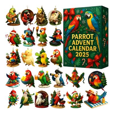 Kolekcia Vtáčieho adventného kalendára 2025 24-dňový odpočítavací box Multifunkčná dekorácia pre vianočnú zábavu rodina priatelia