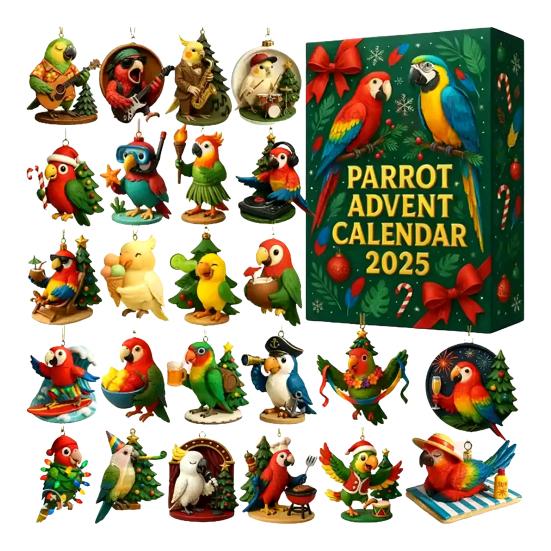 Bird Advent Calendar Collection 2025 24-Day Countdown Box Multifunctional Decoration for Christmas Fun Family Friends