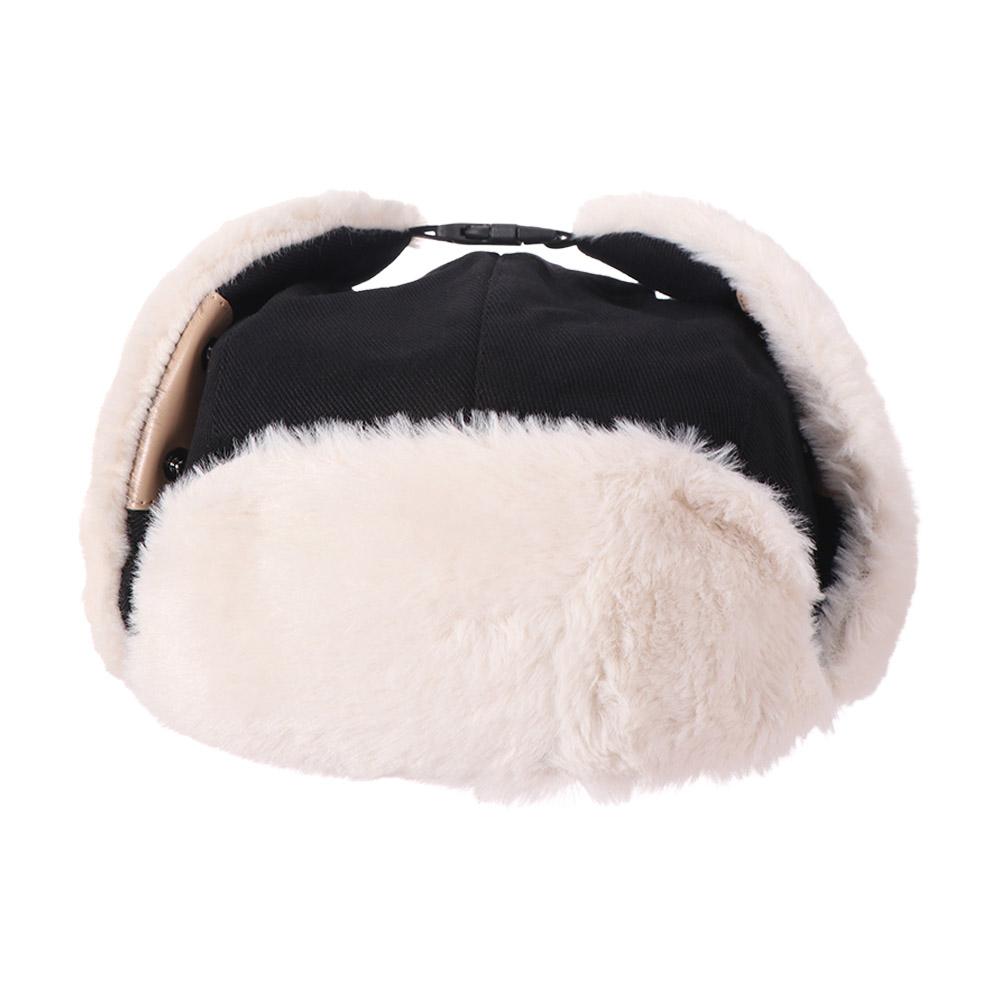Thickened Winter Pilot Hat Solid Color Women Plush Hat Retro Ear Protective Hat  Men