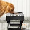 Pet Dog Bowl Neck Protection Dogs Bowl Adjustable Holder Stainless Steel Feeding Watering Bowls Large Dogs Accessories Feeder
