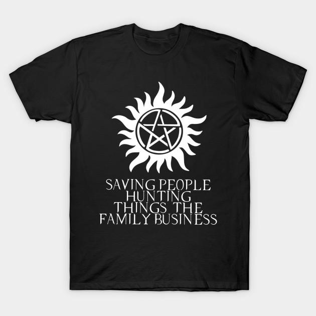 Men Black Print T-shirt Supernatural No-Cut Transfer Paper Print Cotton Tshirt