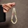 Portable Pvc Handcrafted Phone Lanyard With Peace And Joy Beads For Men And Women