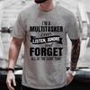 I'm A Multitasker Print T-shirt Funny Saying Men Women Fashion Graphic Tshirts Black T Shirt Summer Short Sleeve Tee Oversized