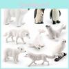 Authentisches Arktisches Tierfiguren Set Mit Pinguin Eisbär Polarfuchs Robbe Wolf Und Eule Für Pädagogisches Spiel