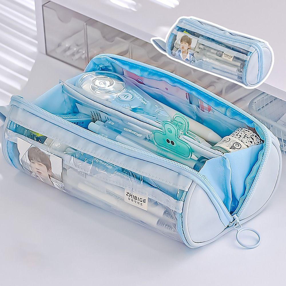 Round Pencil Case 8 LAYERS Stationery Organizer Special Design Pen Bag Student Gift