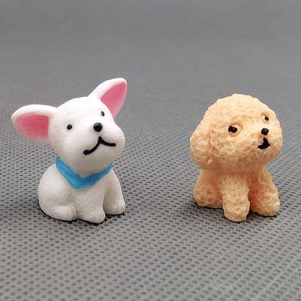 Cute Animals Puppy Miniature Figurines Realistic Dog Ornaments  Fairy Garden Accessorie