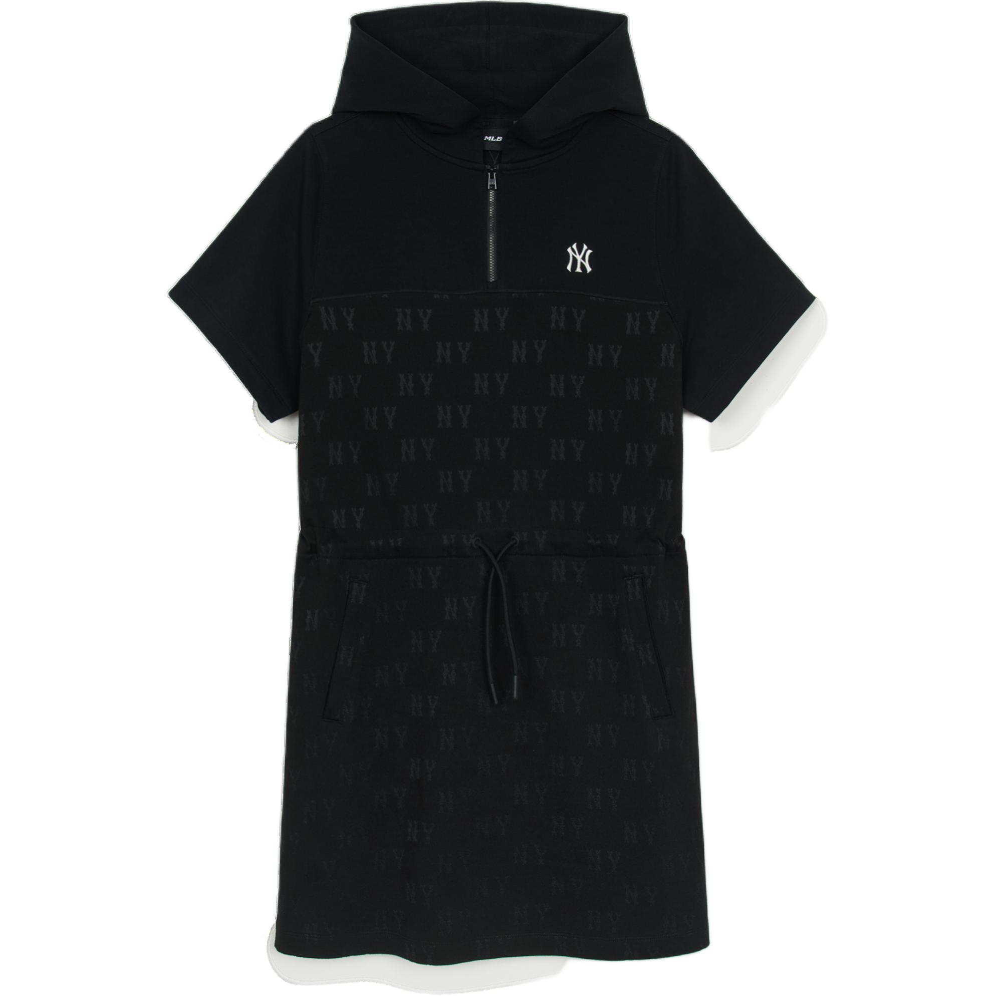 

New MLB Short Sleeved Dress Women s Black 3FOPM0653-50BKS M