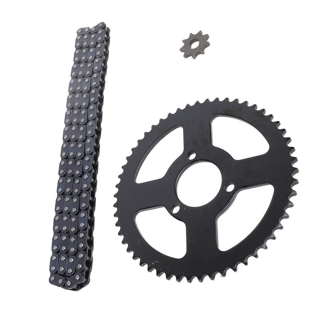 T8F Front and Rear Sprocket and Chain Kit Steel 9T 10MM Front 54T 35MM Rear Sprocket 120 Drive Links Chain Set for Motorcycles