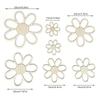 7PCS Wood Wall Hanging Decoration Boho Hollow Flower Ornament New Wall Art  For Bedroom