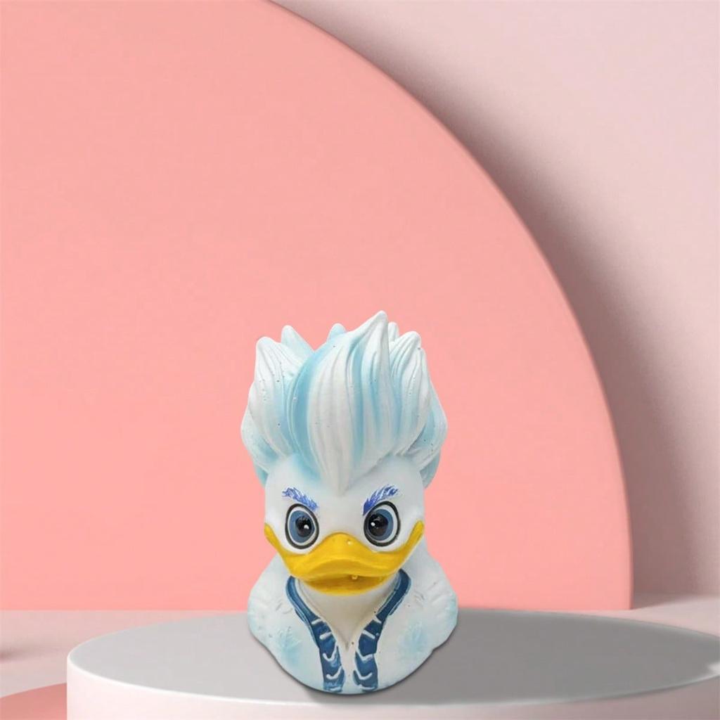 Duck Figurine Creative Ice/Fire Duck Statue Small Resin Animals Desktop Decorations For Home Office