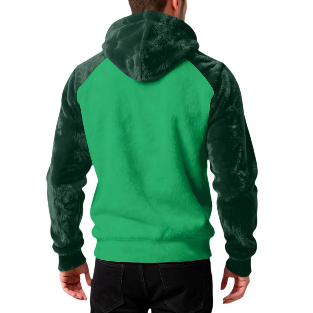 Herrenmode Freizeit Kapuzenpullover Kapuze Plüsch Lange Ärmel