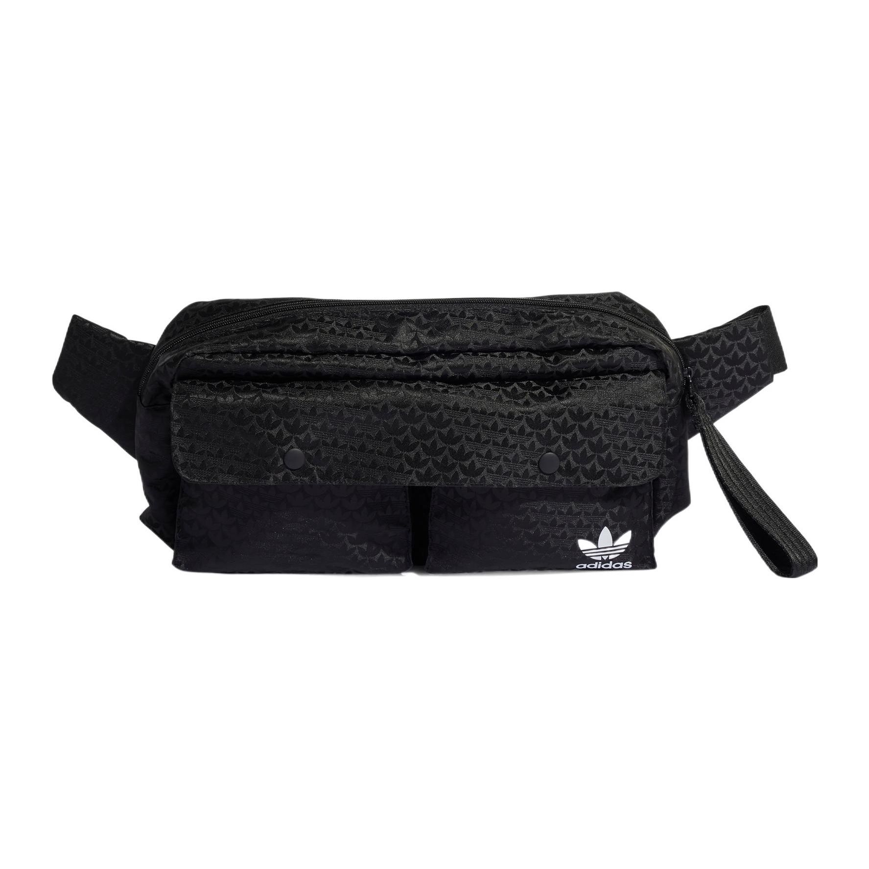 Adidas Waistbag Series Sports Casual Logo Zipper Adjustable Belt Women Waistbag Black HK0129 Black