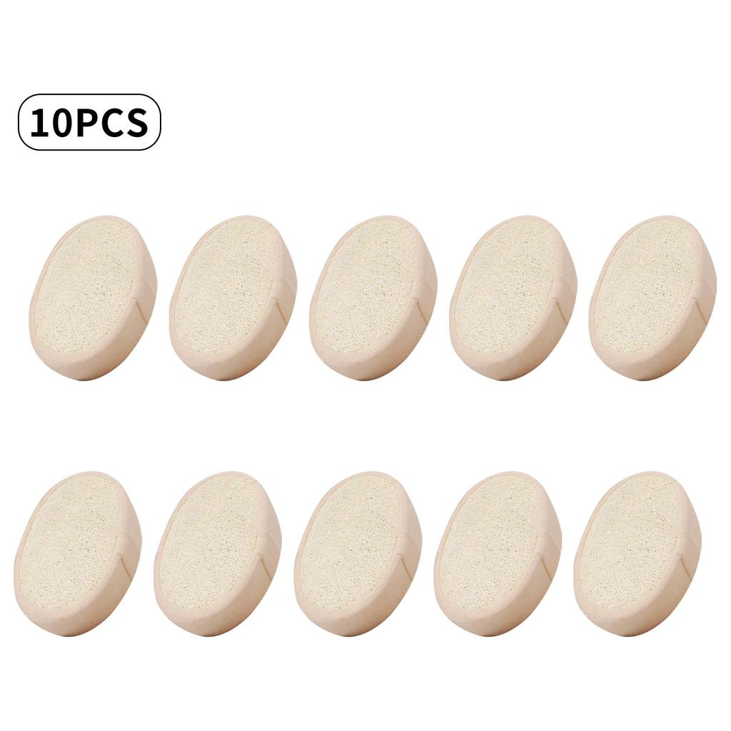 10Pcs Natural Loofah Sponge Body Scrubber Exfoliating Bath Sponge for Shower and SPA Cleaning Gentle Back Scrubber for Women and Men