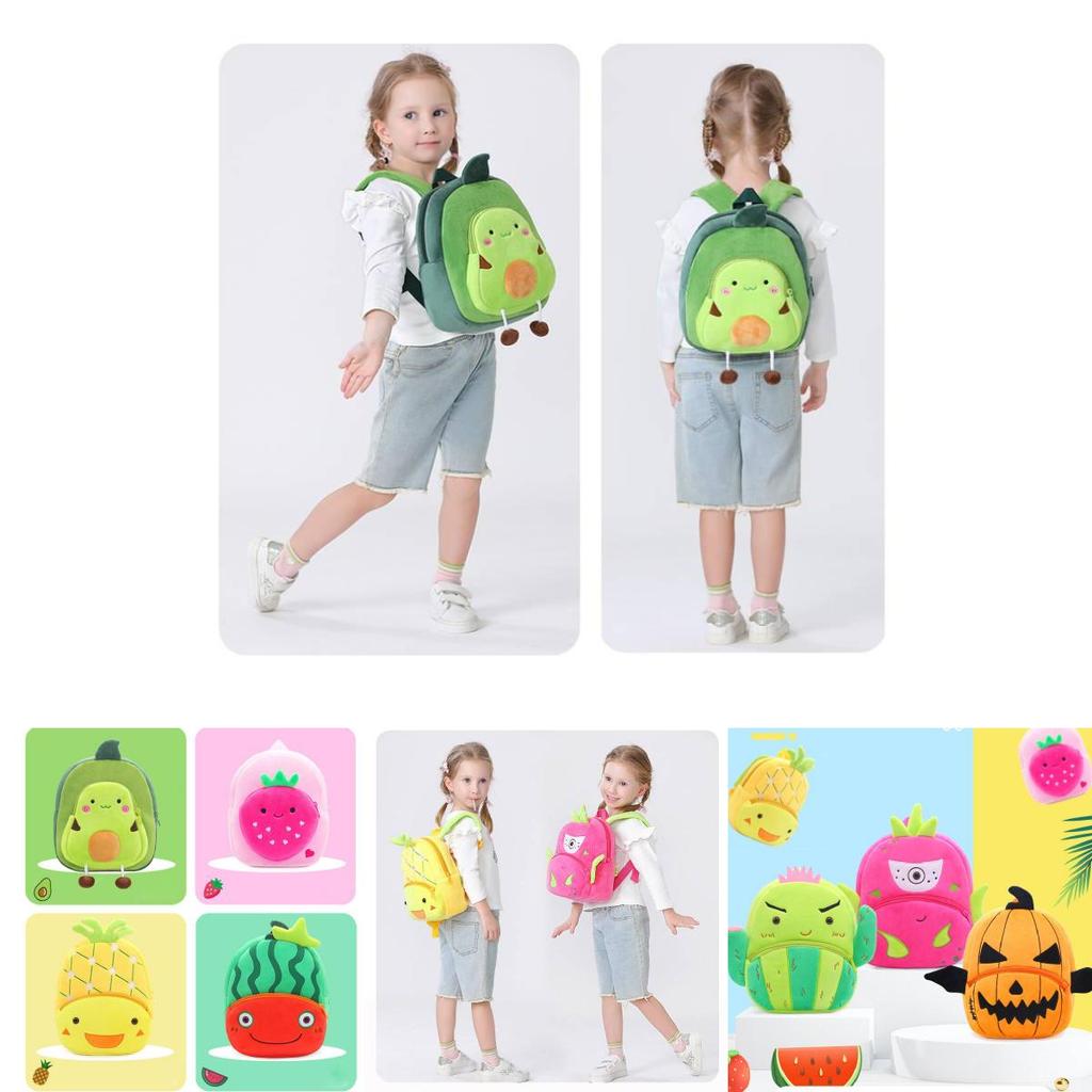 Lovely Cartoon Fruit Backpack For Kids 2-4 Years Old Plush Shoulder Bag Direct Sale Factory