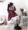 Lolita Long Sleeve Lolita Dress Cosplay Gothic Lolita Mori Girl Cute Girls Ruffles Lady Casual Wear Christmas Halloween Costume Lady Head Dress