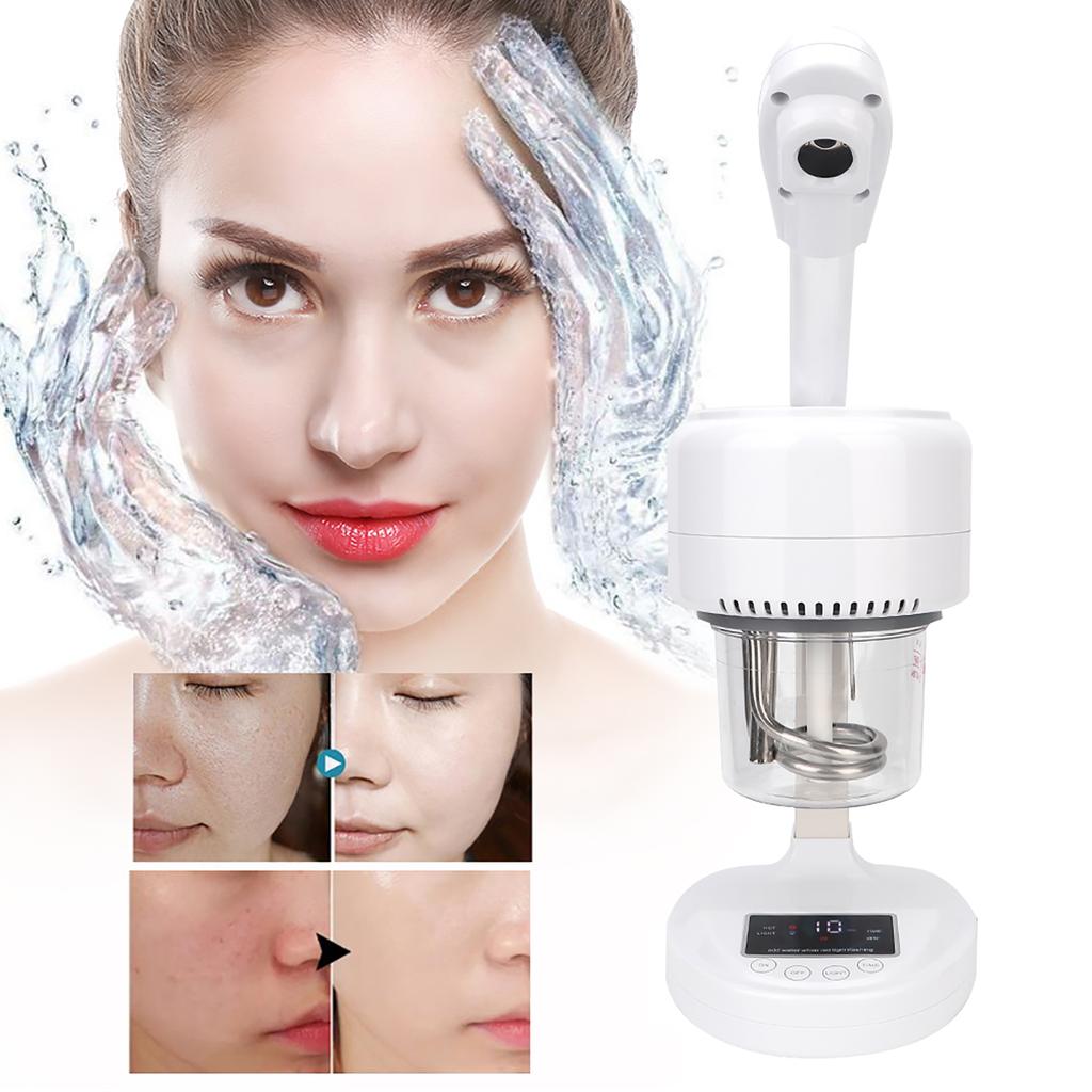 Aparat Facial cu Abur Cald pentru Hidratare de Uz Casnic, Umidificator de Piele, Pulverizator Facial cu Abur (Tip ecran tactil)Priza UE 220V