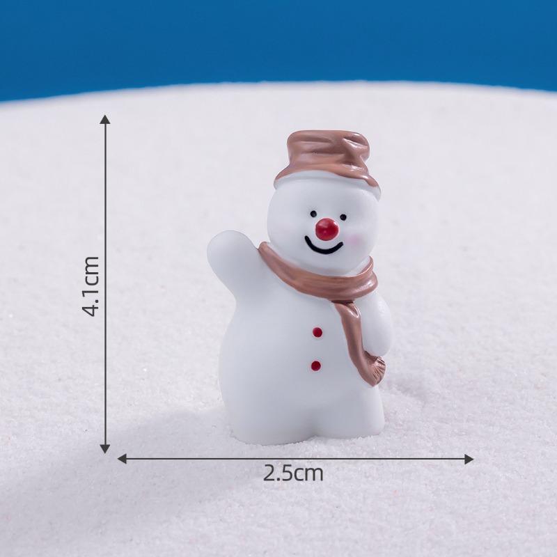 Cute Micro-landscapes Snowball FightsChristmas Snowman Dolls Decorations, Crystal Bottles Accessories Mini Trinkets