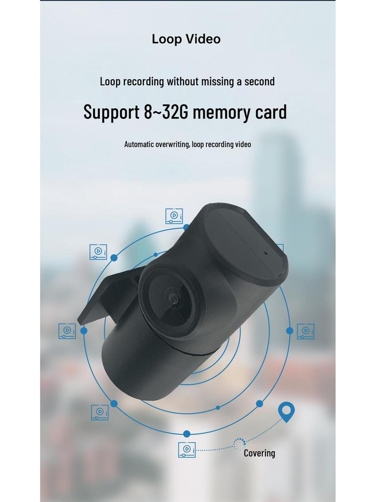 Cross-Border Android DVR Car Recorder with 360° Rotating Lens and Large Touchscreen Navigation