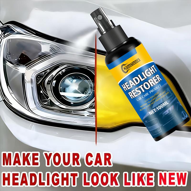 100Ml Portable Car Headlight Restoration Spray, a Spray-On Solution for Scratches And Oxidation on Light Covers, Effectively Cle
